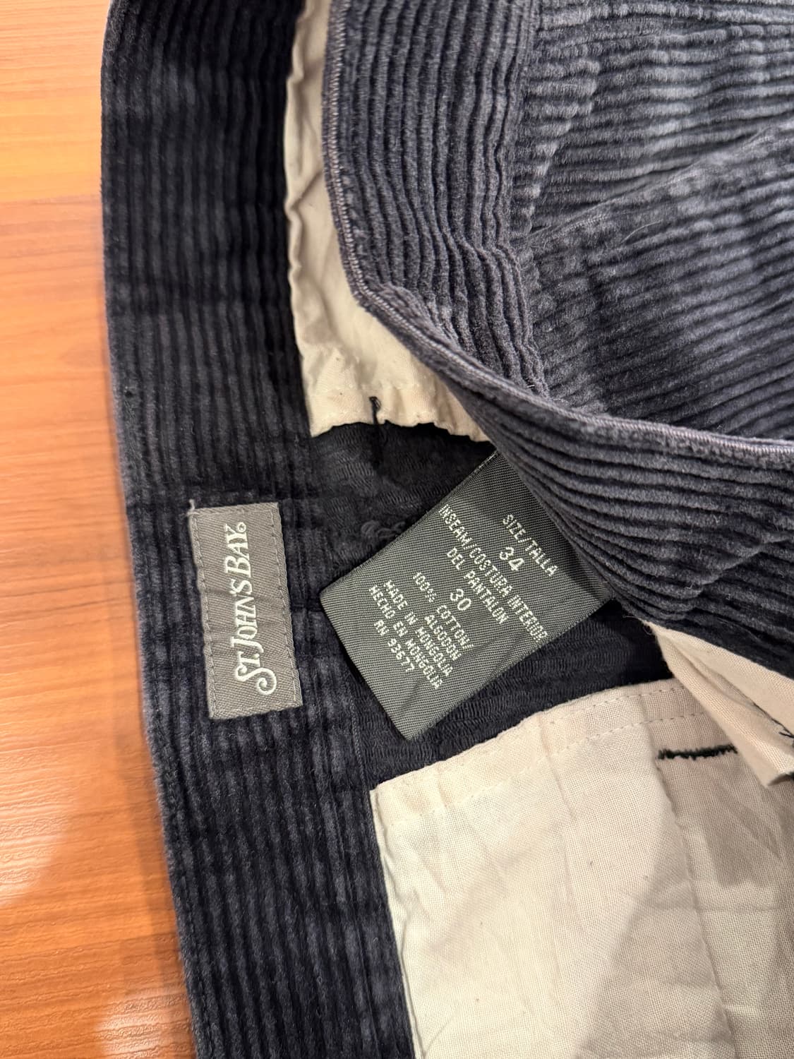 00s ST.John's Bay 빈티지 투턱 코듀로이 팬츠 (33) 상품이미지9