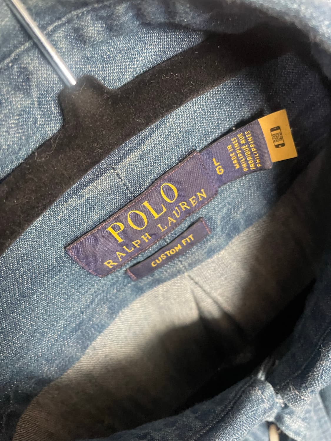 남성 폴로 데님 셔츠 라지 상품이미지2