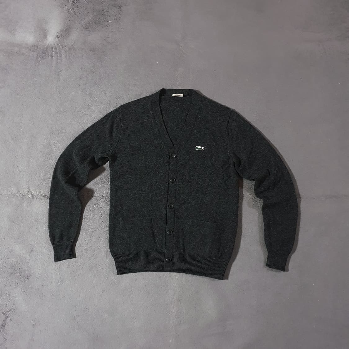 Japan Made 라코스테 램스울 니트 가디건 S 상품이미지1
