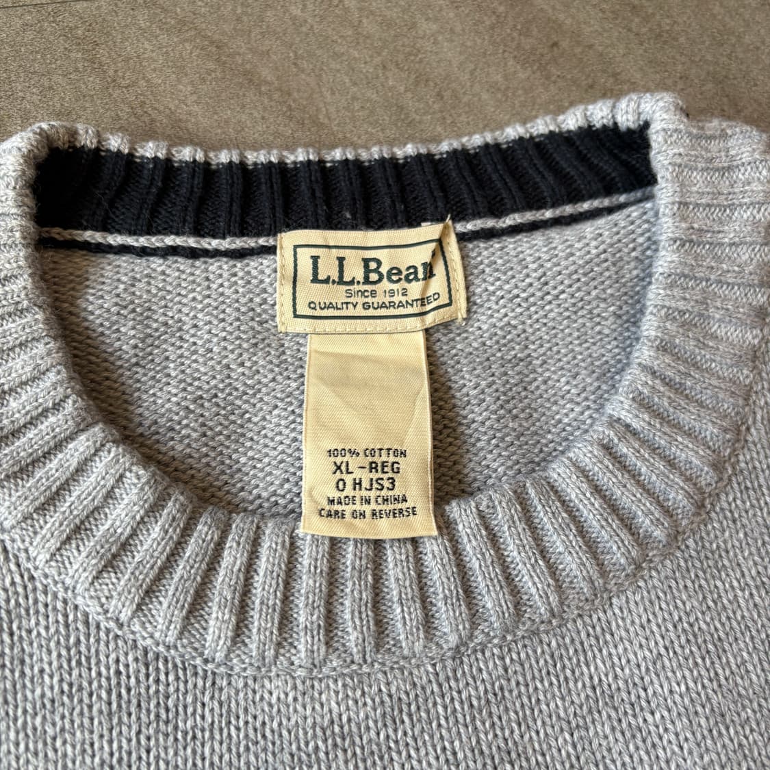 L.L.bean 엘엘빈 그레이 해비 코튼 니트  상품이미지5