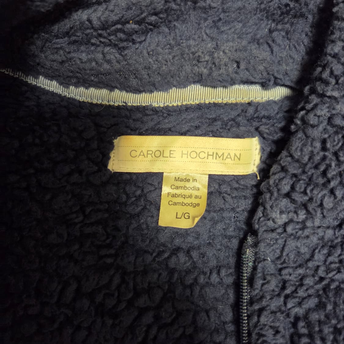 Carole Hochman 네이비 집업 후리스 L(100) 상품이미지3