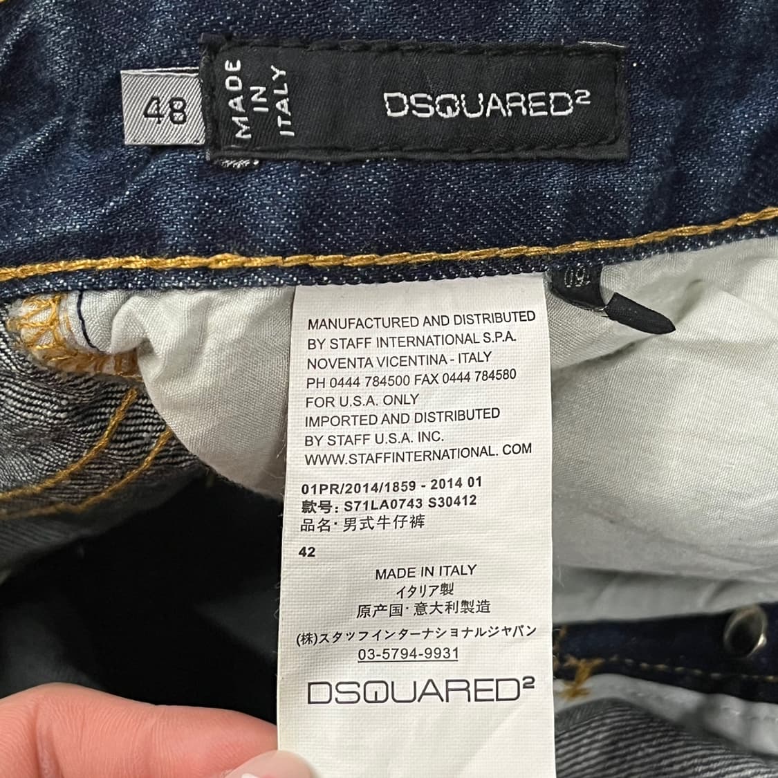 [정품/48] Dsquared2 스플래터 데님 반바지 b12 상품이미지4