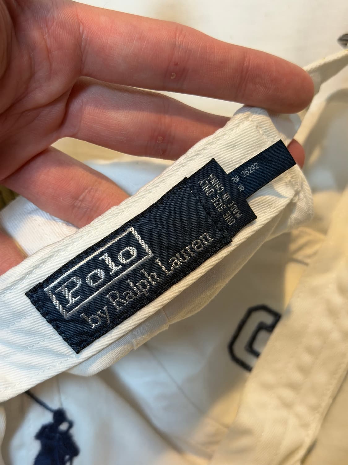 폴로 랄프로렌 빅포니 희귀자수 볼캡 화이트 상품이미지3