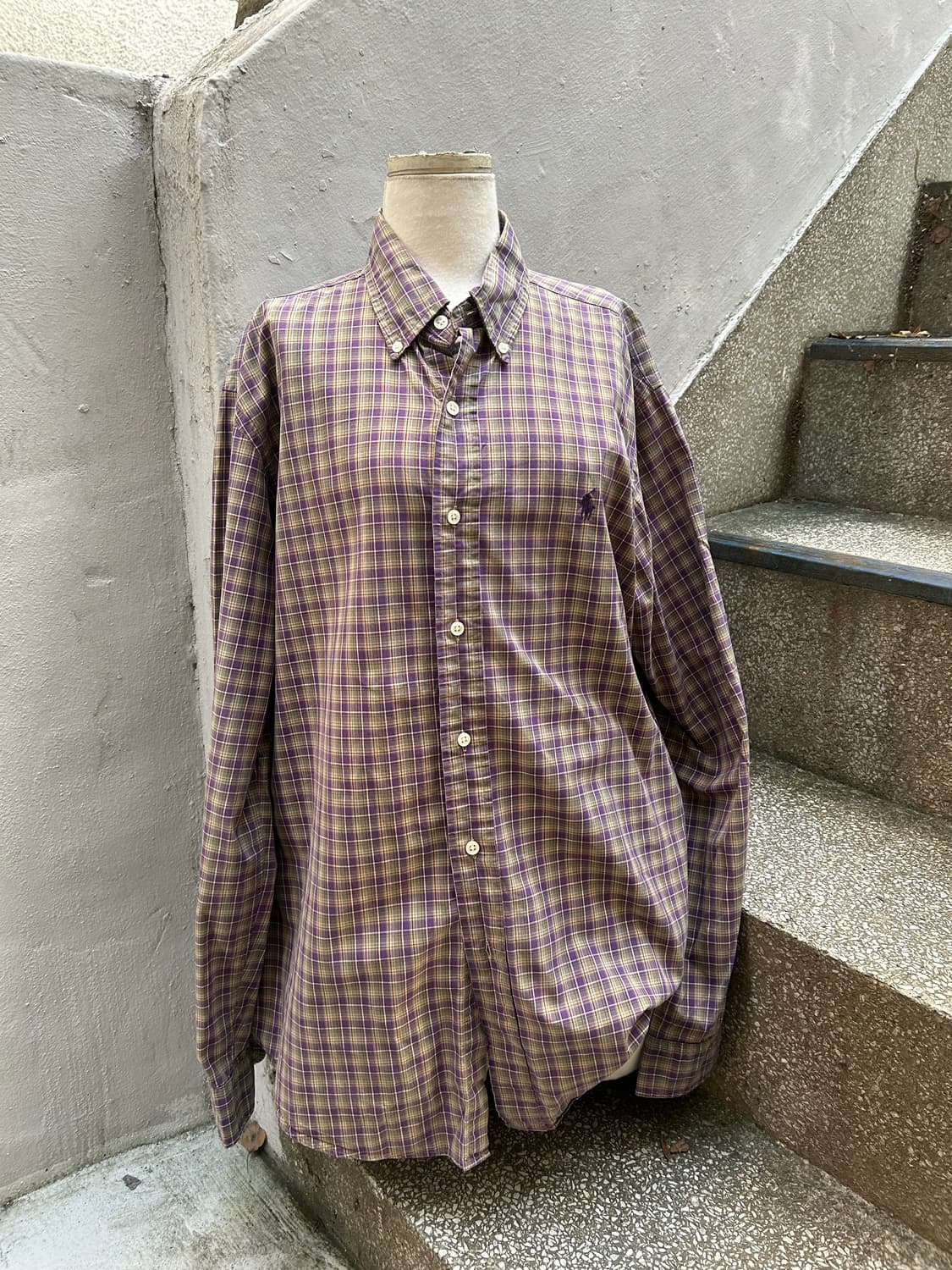 *rare* 2000s 폴로 너드깔 오버핏 체크셔츠 상품이미지5