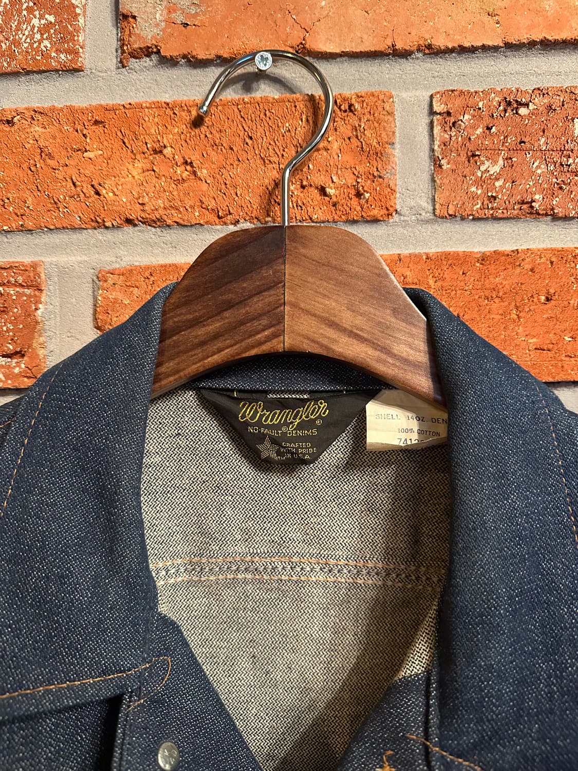 80s USA 빈티지 랭글러 데님 자켓 124mj 126mj 상품이미지7