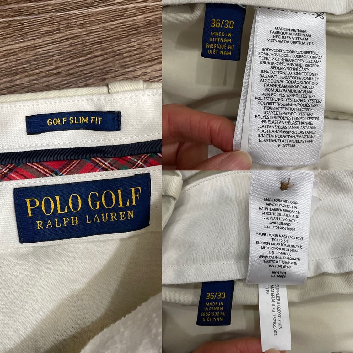 폴로 랄프로렌 치노 팬츠 크림 아이보리 36 상품이미지5