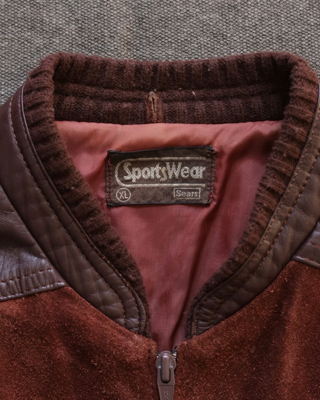 Sears 시어스 70s~80s 니트/스웨이드 봄버 자켓 상품이미지2