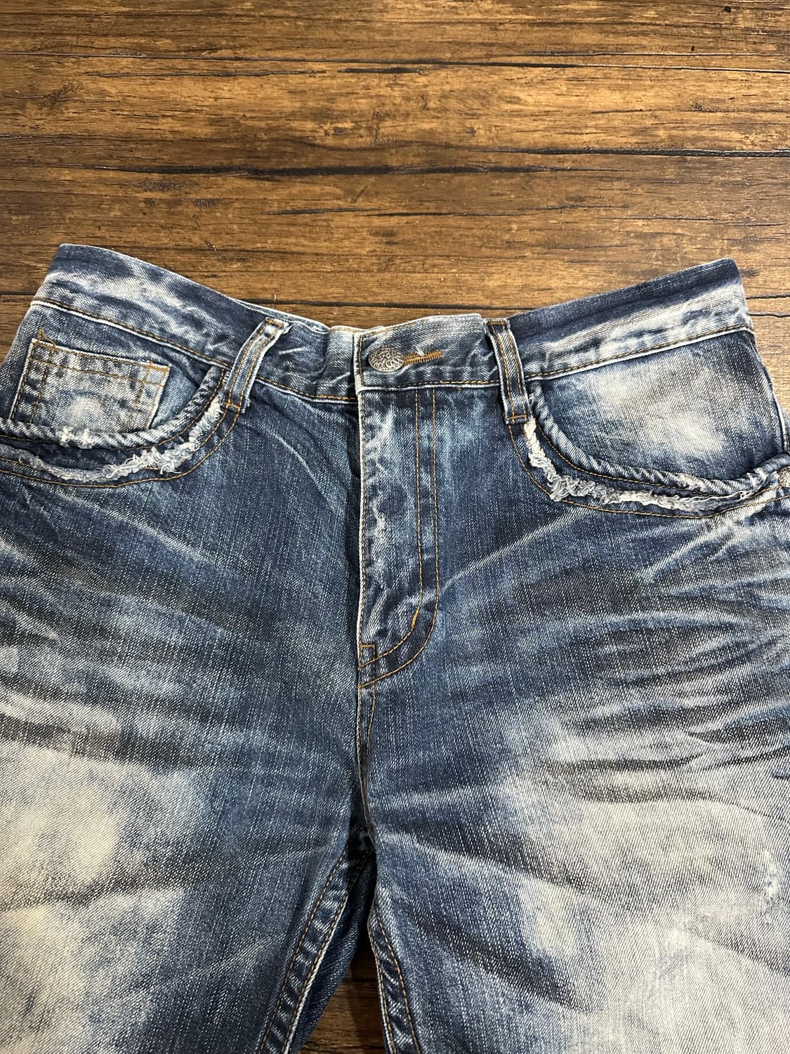 Y2K Poison Denim 스컬 워싱 데님 32 상품이미지5