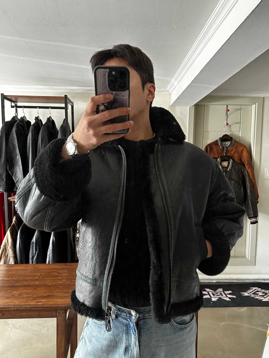 Type B-3 us army 폭격기 플라이트 무스탕 자켓 상품이미지1