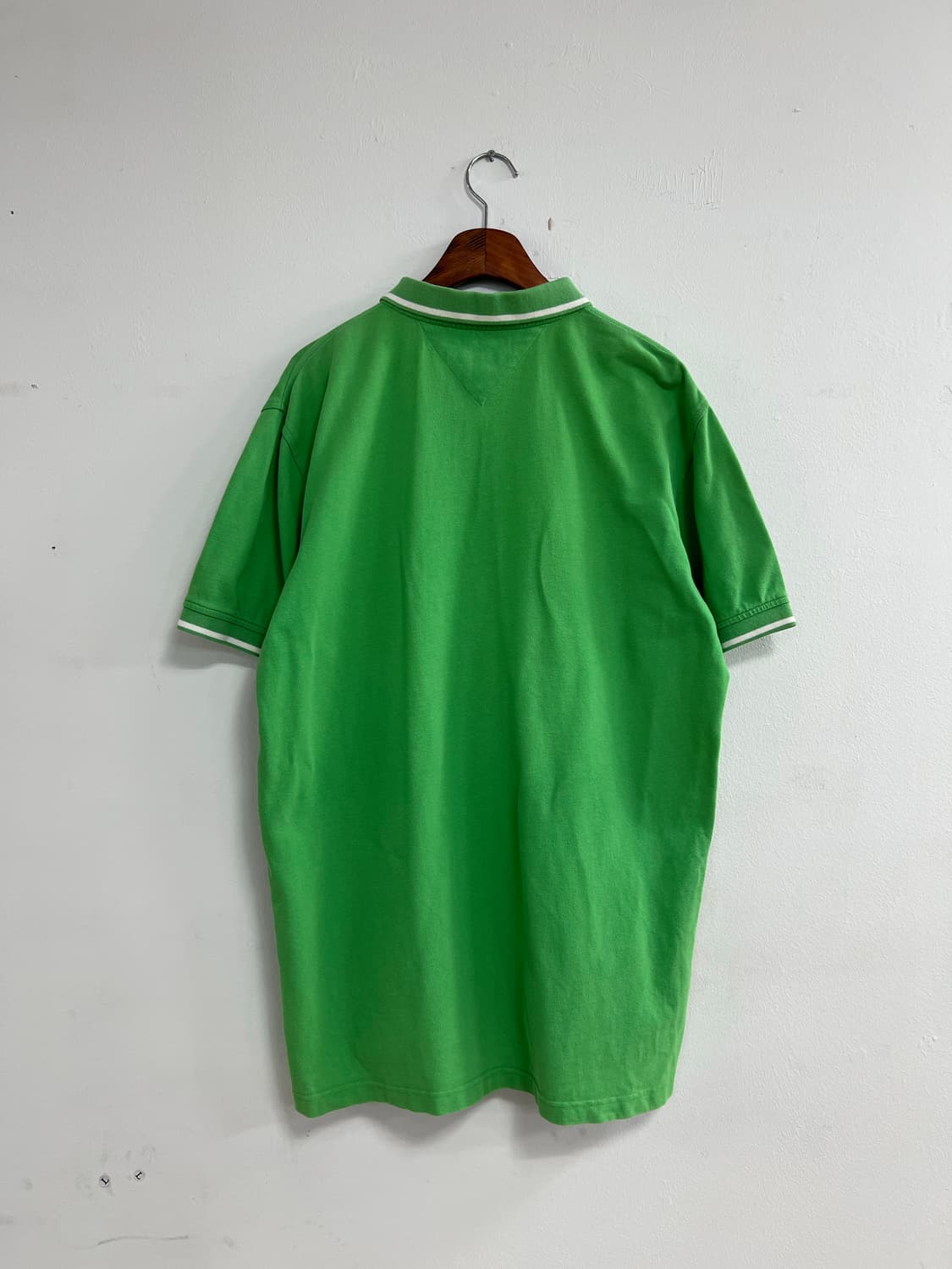 타미힐피거 XL 그린 카라 반팔티 상품이미지5