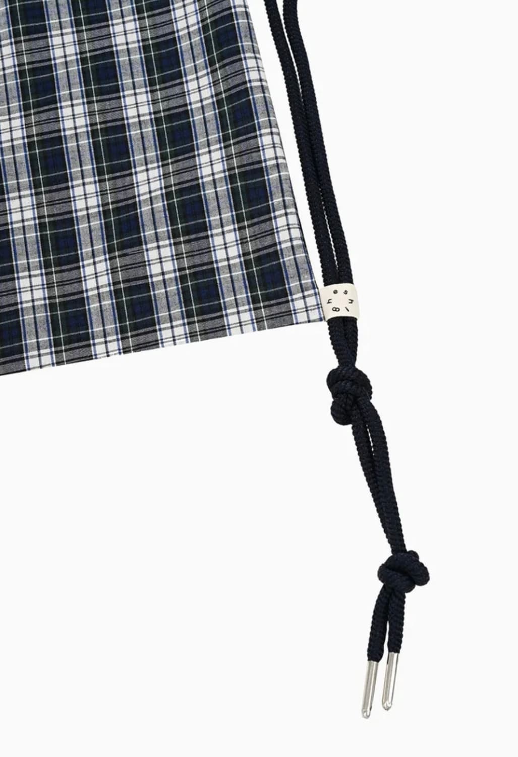 오헤시오 CHECK DRAWSTRING BAG, BLUE 상품이미지3