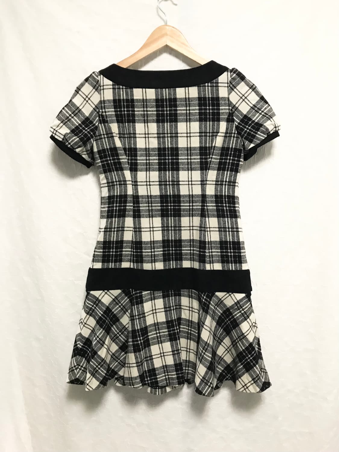 빈티지 cecil mcbee 세실맥비 갸루 체크 버튼 울 원피스 상품이미지2