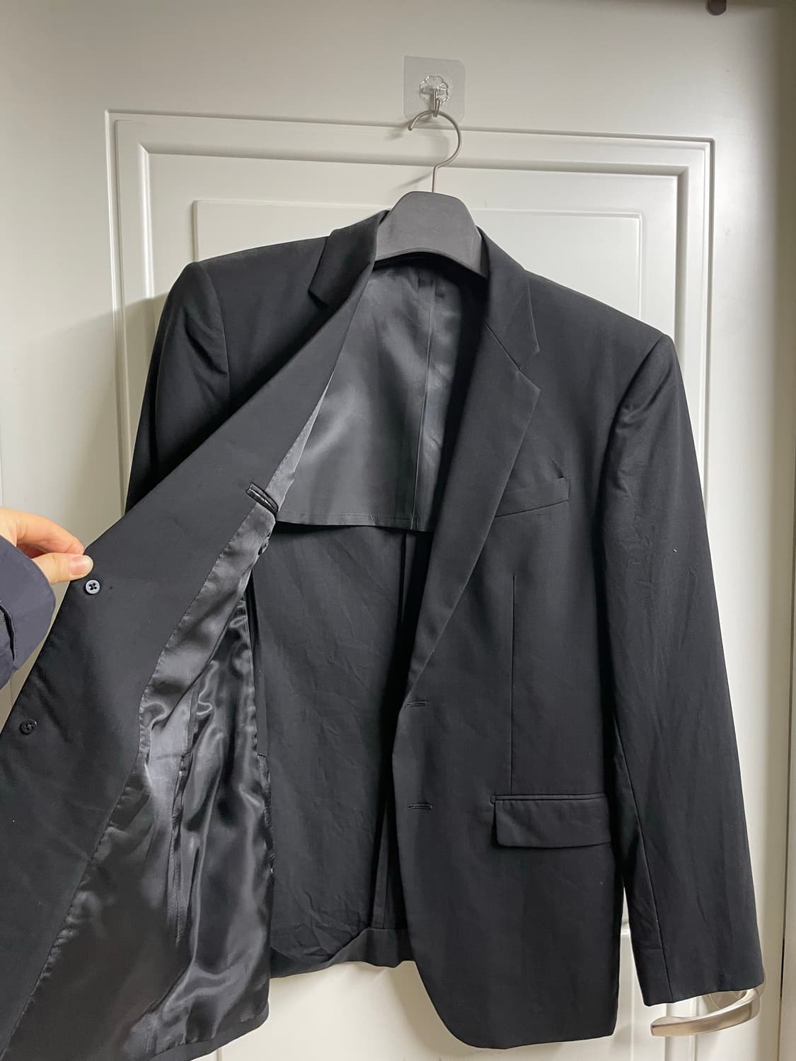 티아이포맨(T.I FOR MEN) 블랙 울 100% 싱글 자켓/ 마이 상품이미지5