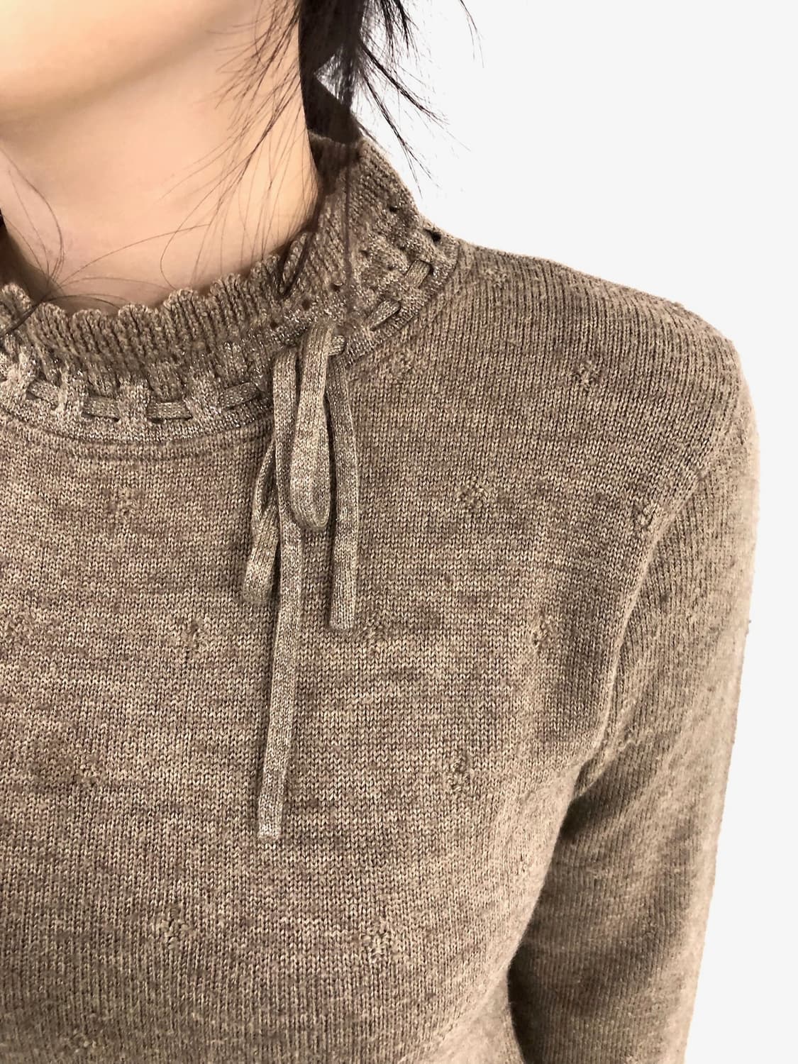 Ribbon Knit Flare Sweater 상품이미지4