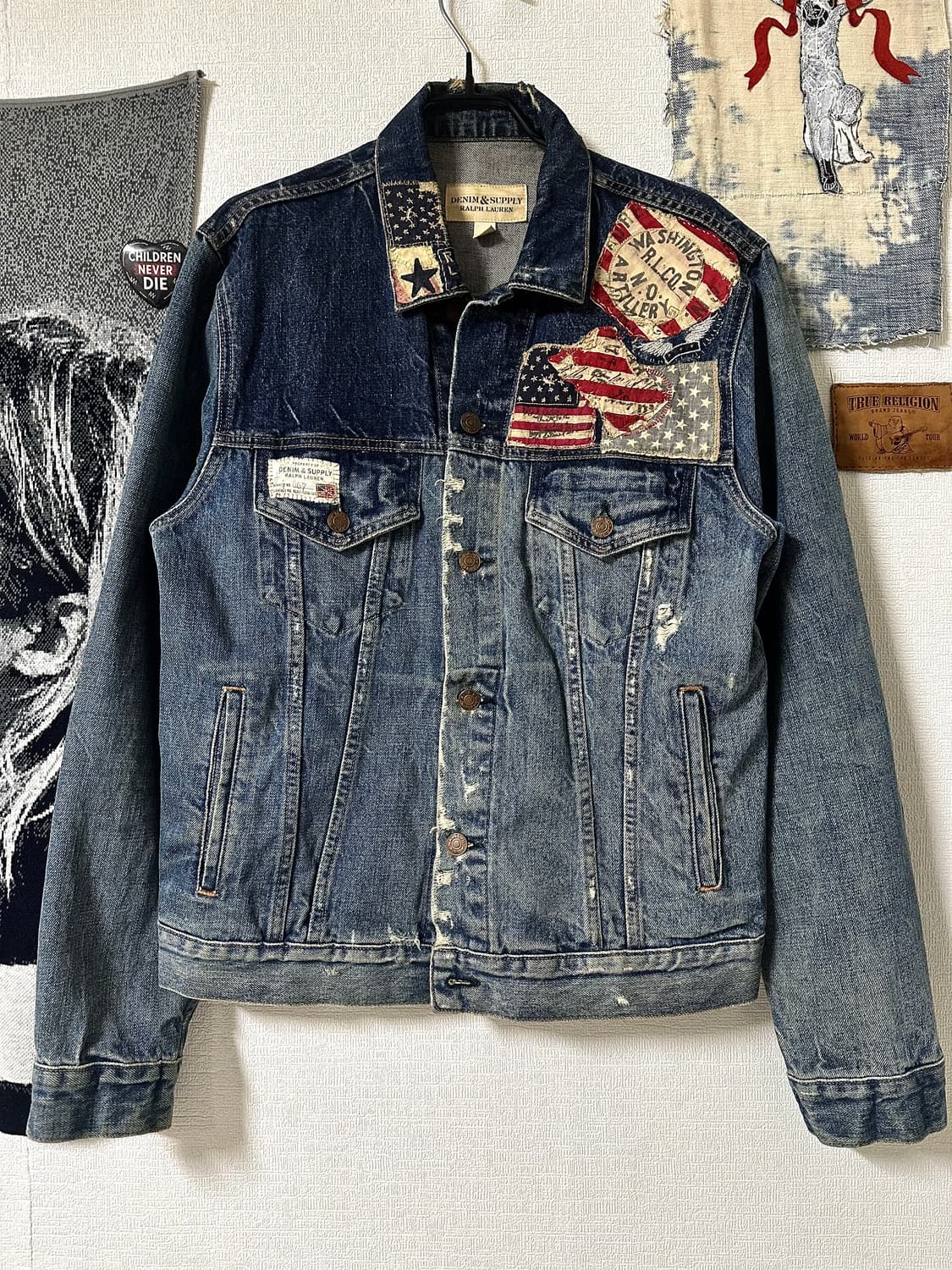 폴로 데님앤서플라이 리워크 데님 자켓 (아메리칸 패치워크 커스텀) 상품이미지1