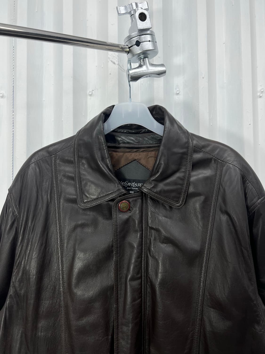 90s YSL lambskin half jacket 상품이미지4