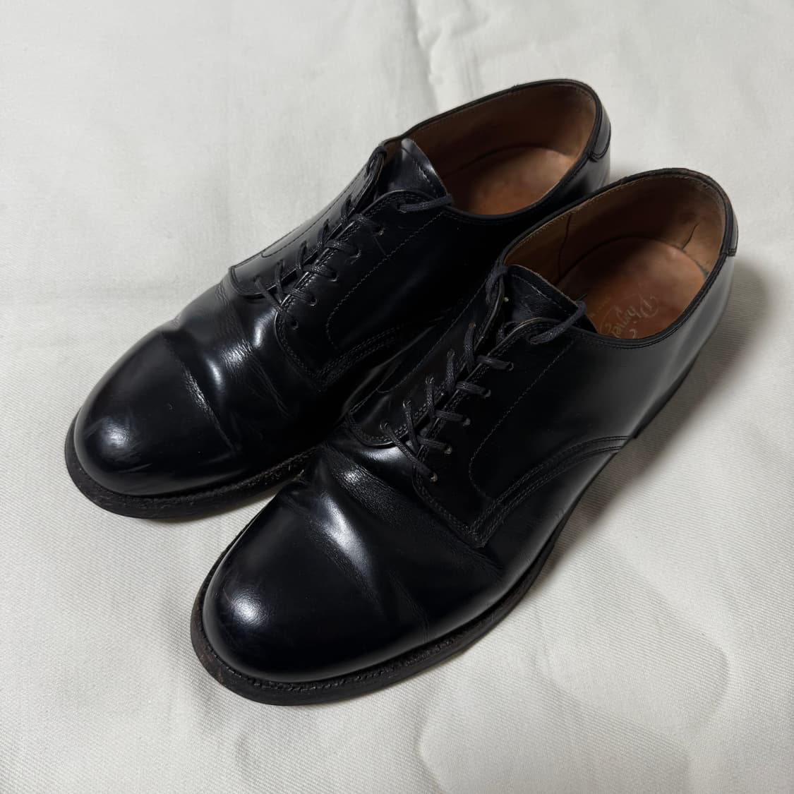 [8 1/2, 265]피그벨 블랙 미해군 서비스 슈즈 더비 상품이미지2