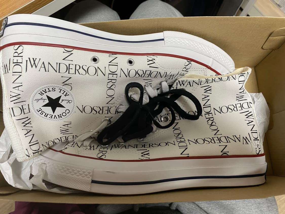 컨버스 jw앤더슨 척70 하이 그리드 화이트 상품이미지1