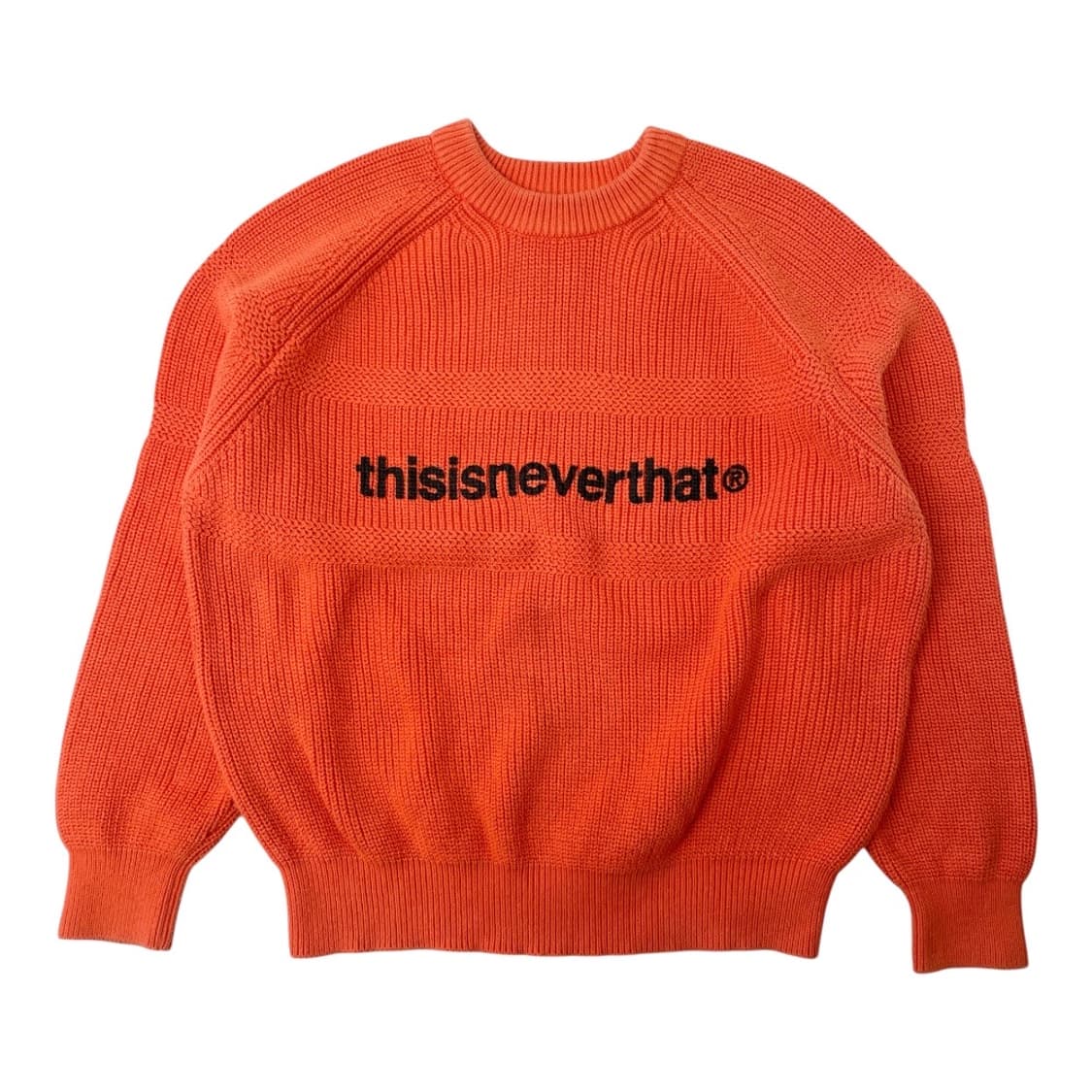 [중고] 디스이즈네버댓 오렌지색 니트 스웨터 S 상품이미지1