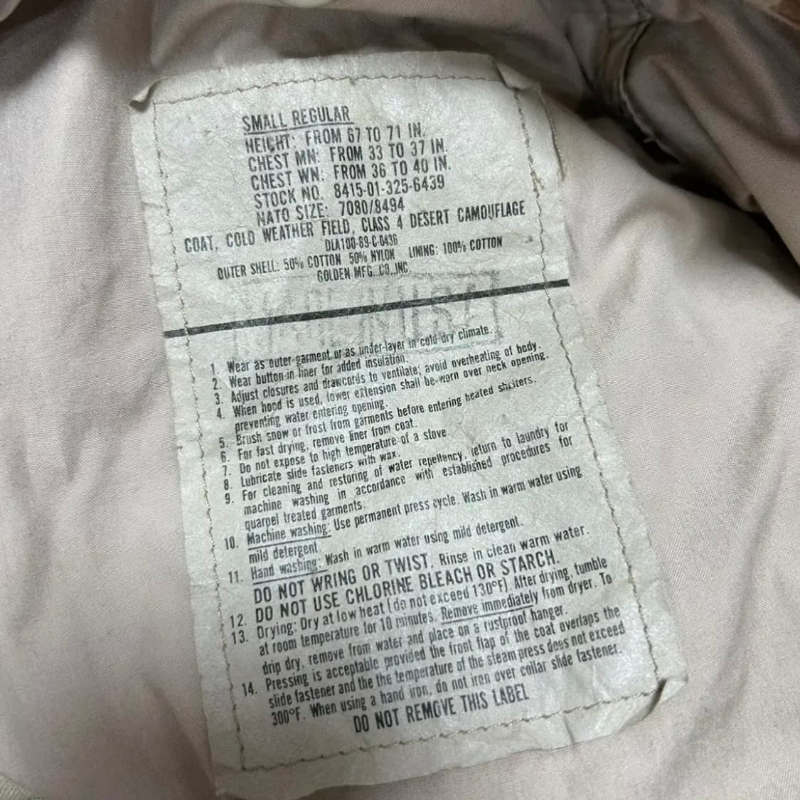 미군 사막삼색 m-65 필드야상(S/R) 상품이미지2