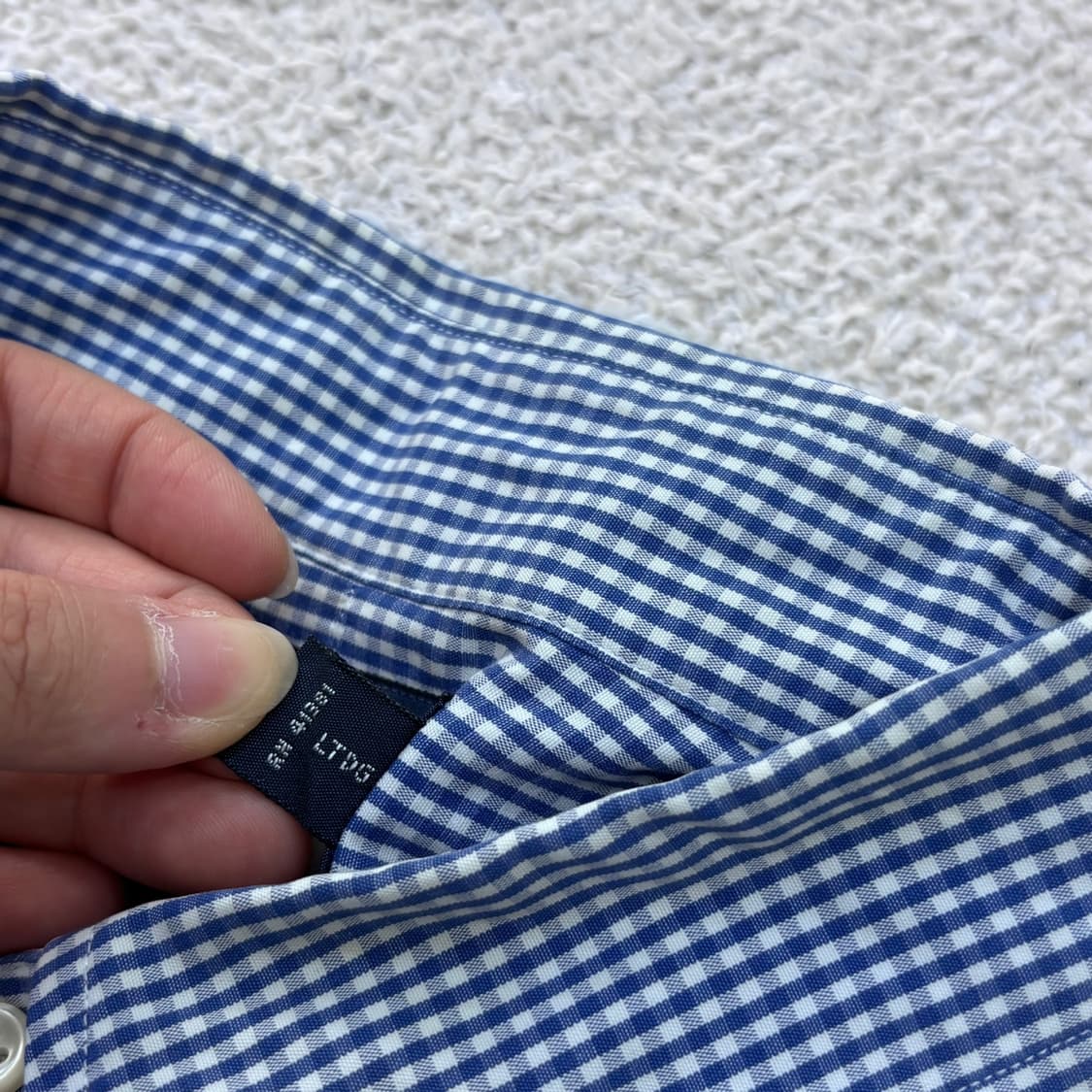 L 폴로랄프로렌 남성 깅엄 체크 패턴 긴팔 셔츠 0619E 상품이미지4