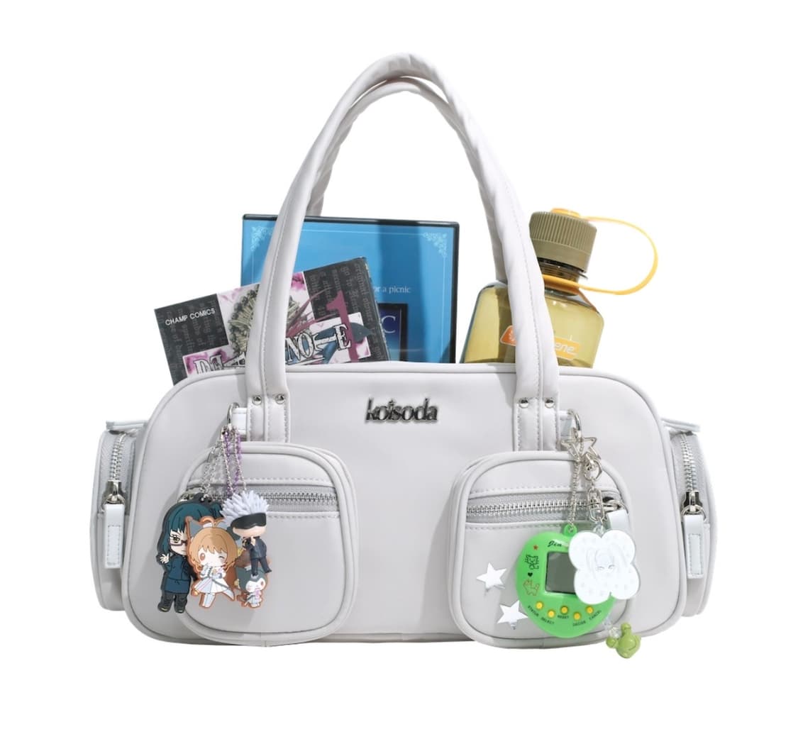 코이소다 가방 숄더백 크림그레이 스쿨백 갸루 키링 상품이미지2