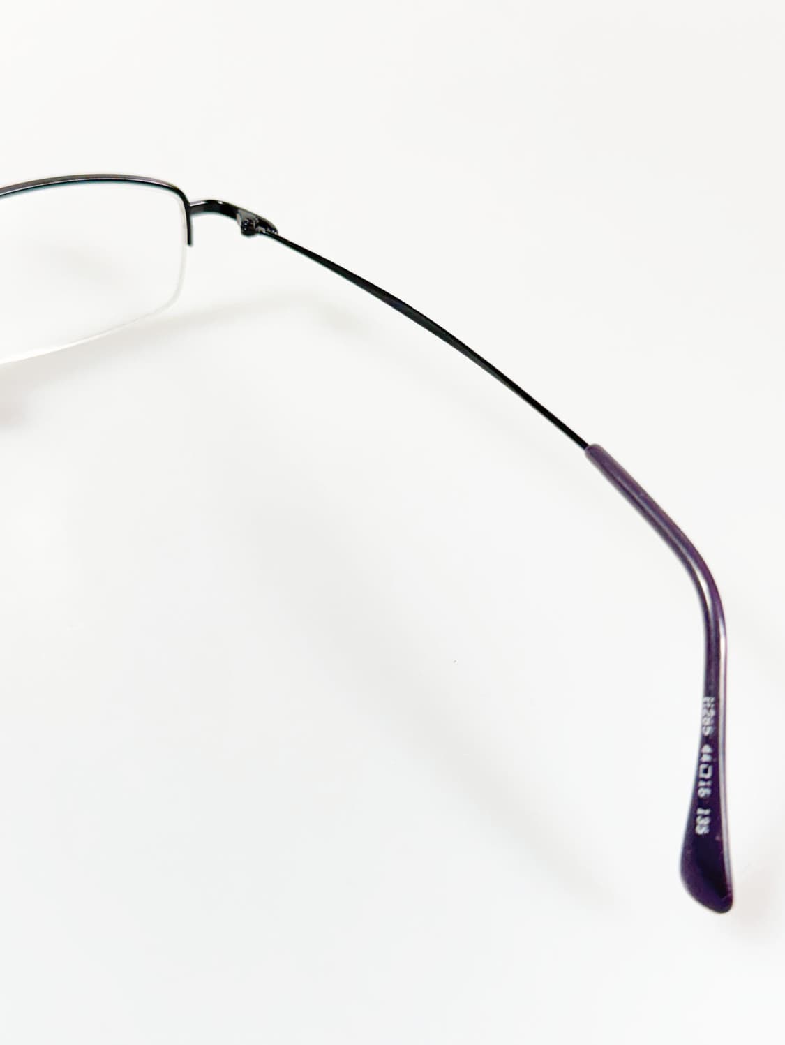 FEELING EYEWEAR 블랙 반무테 스퀘어 메탈 빈티지 안경 상품이미지6