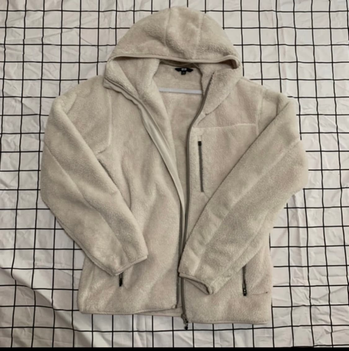 유니클로 양털 후리스 후드집업 L 상품이미지1