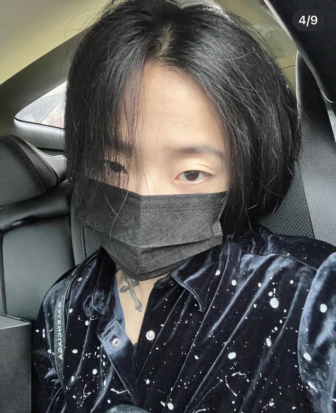코자부로 벨벳 페인티드 롱 셔츠 3사이즈 황금사이즈  상품이미지9