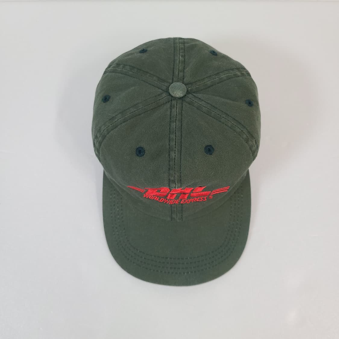 90s 빈티지 DHL 6패널 카키 모자 볼캡 (대두 모자) 상품이미지5