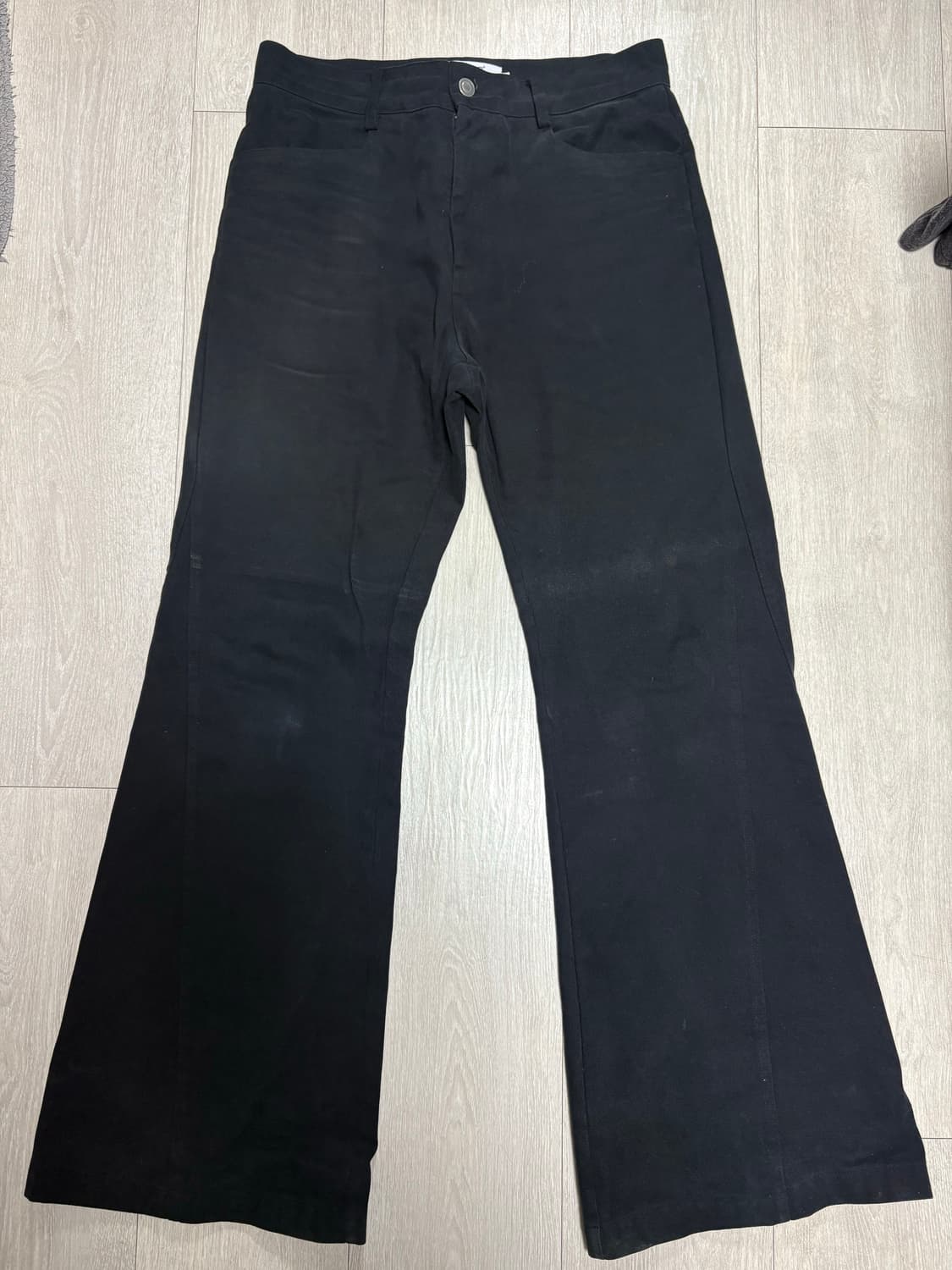 율러 블랙 플레어 코튼팬츠 상품이미지1