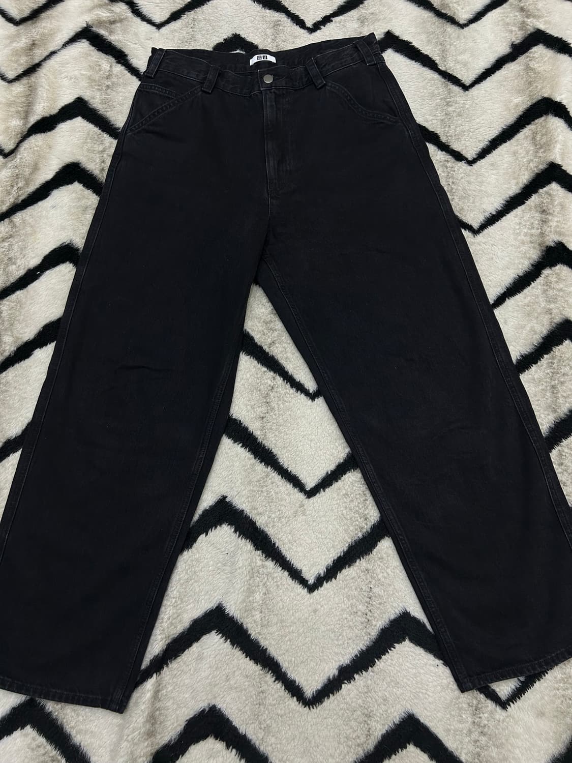 [31]유니클로U 와이드핏 컬러진/블랙 상품이미지2