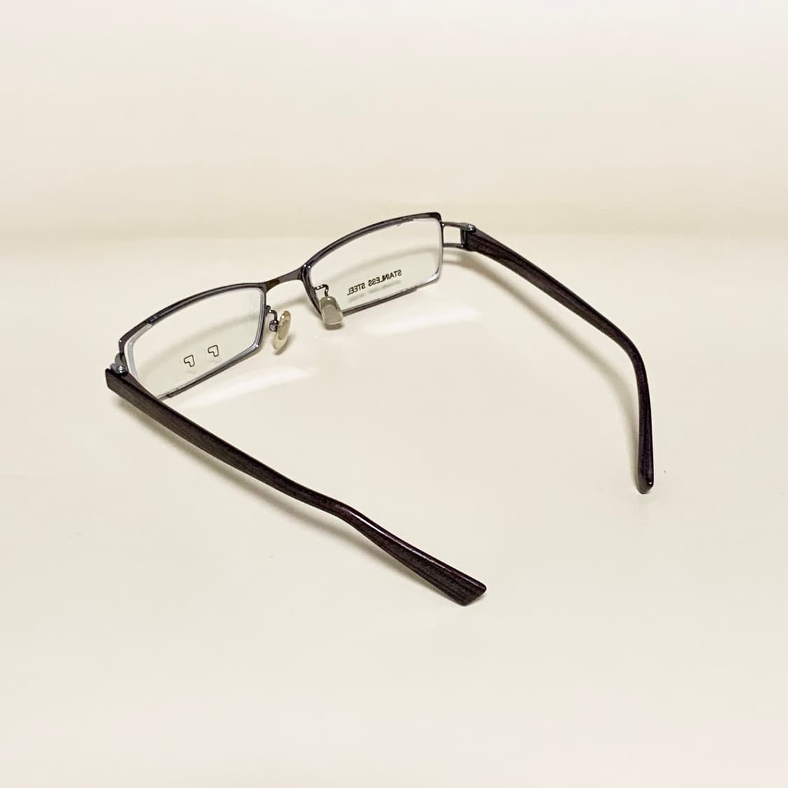 882 데드스탁 슬림 직사각 메탈 실버 스테인리스 Y2K 빈티지 남녀공용 상품이미지5