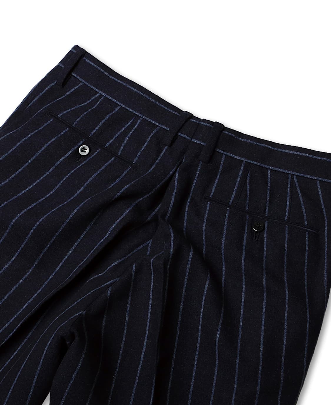 링자켓 [Ring Jacket] 네이비 하늘색 스트라이프 플란넬 울 수트 상품이미지9