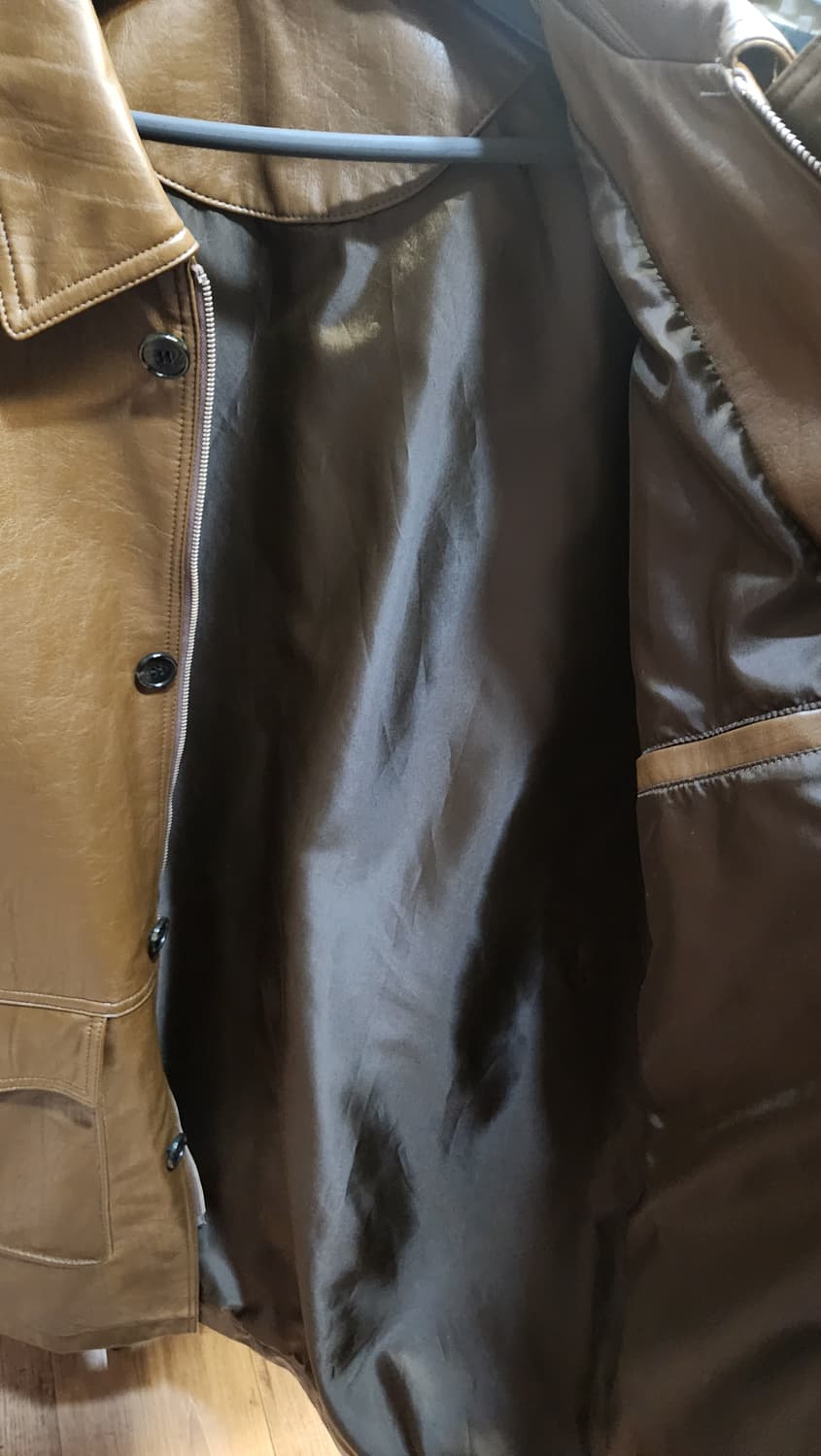 남성 에코 가죽자켓 하프기장 105 상품이미지4