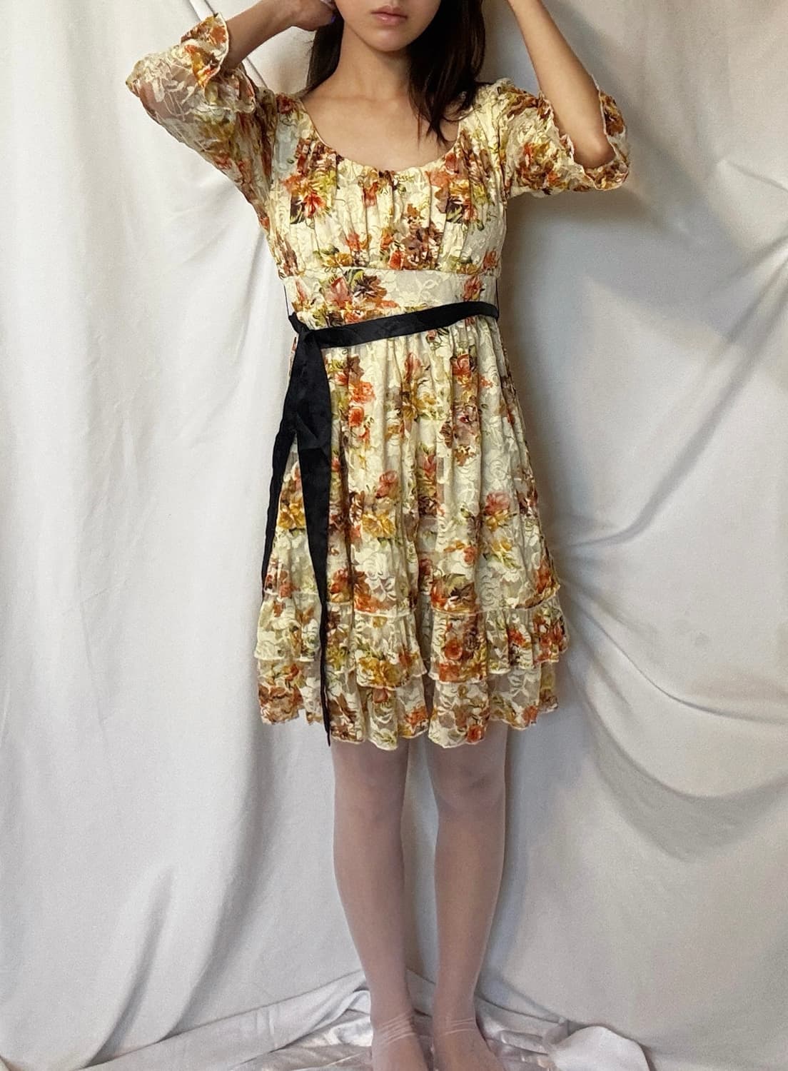 FOGGIA 오네갸루 레이스 원피스 상품이미지5