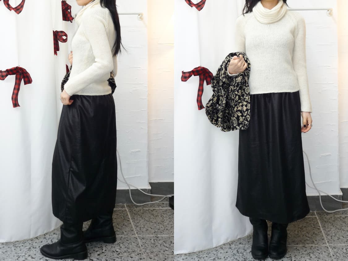 Ivory white turtleneck knit 상품이미지1