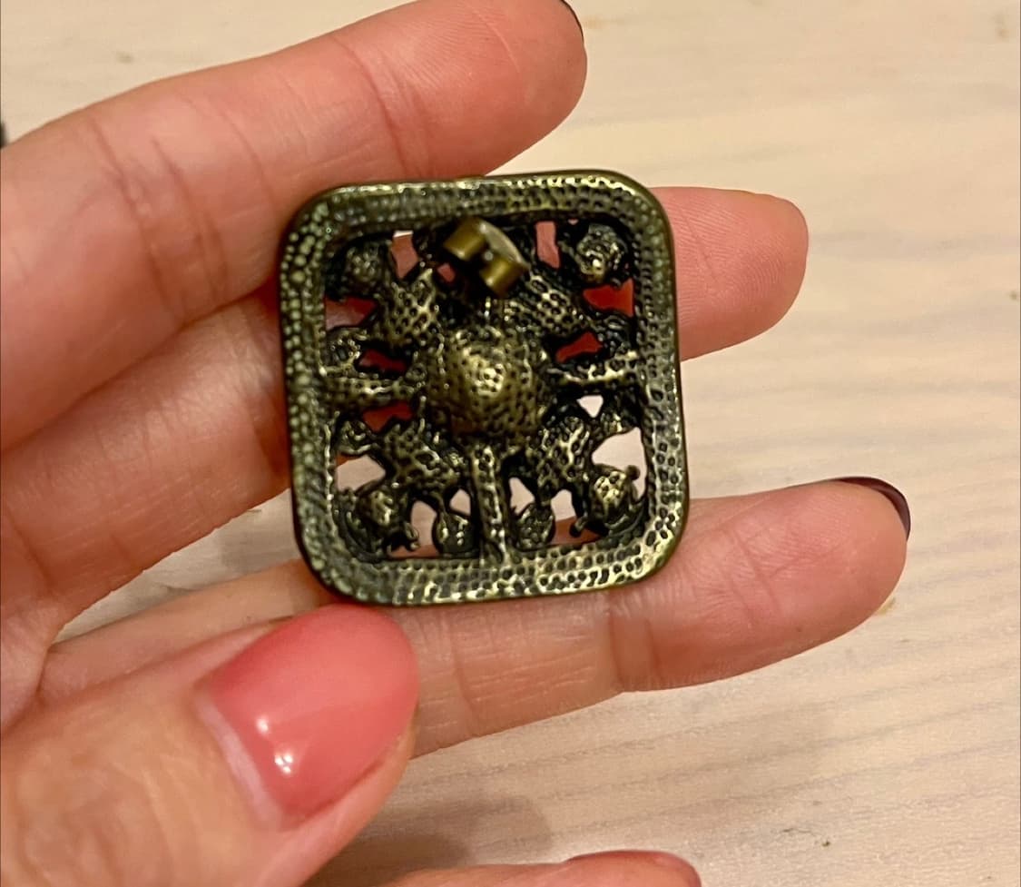 TOPSHOP 탑샵 빈티지 무드 진주 큐빅 귀걸이/미착용 상품이미지3