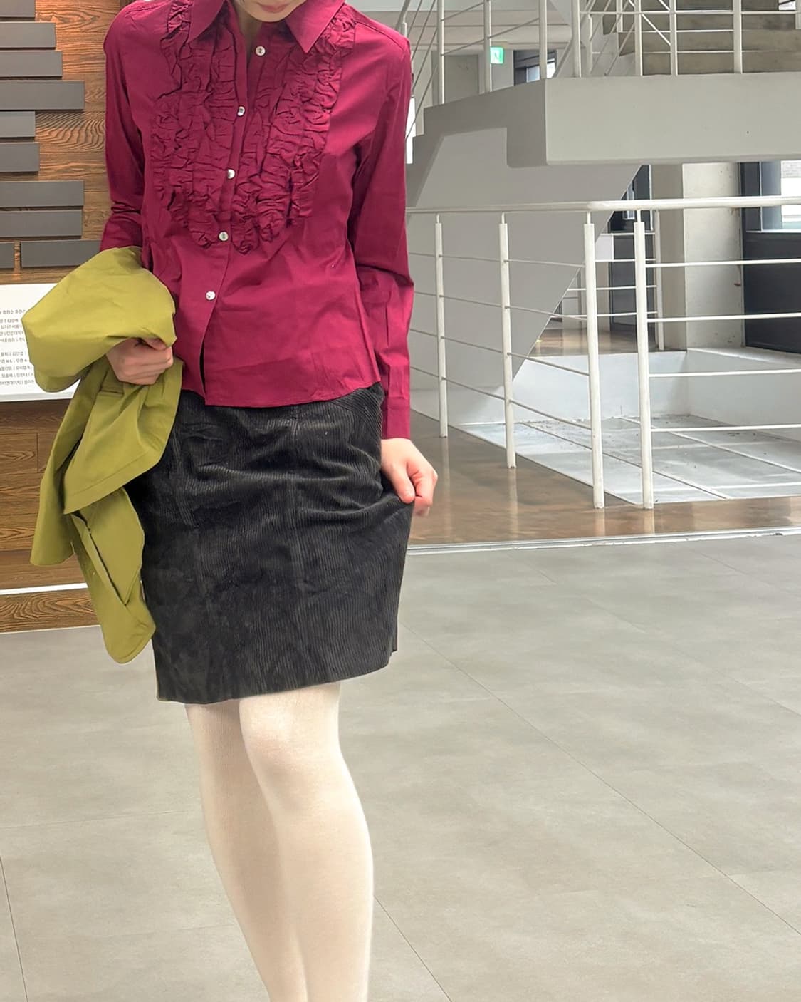 Corduroy Lace-up Skirt 코듀로이 스커트 상품이미지2