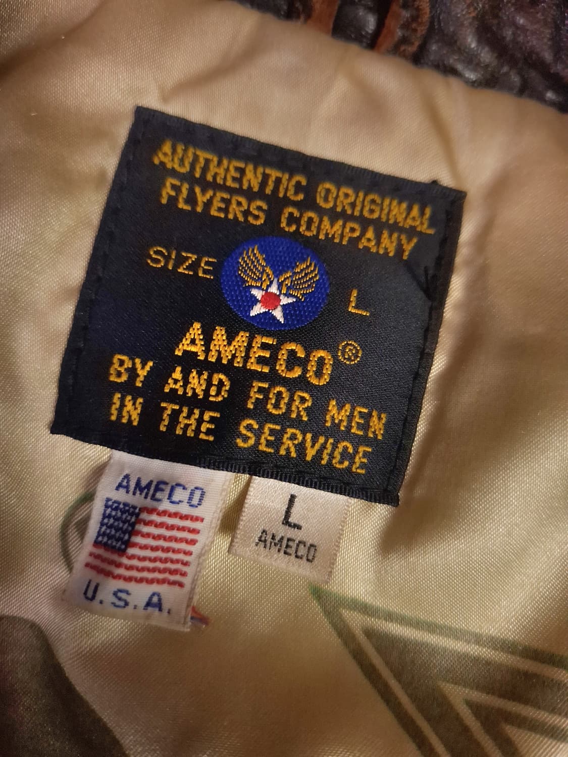 오리지날 아메코 미공군 A-2 리얼레더 항공자켓 상품이미지2