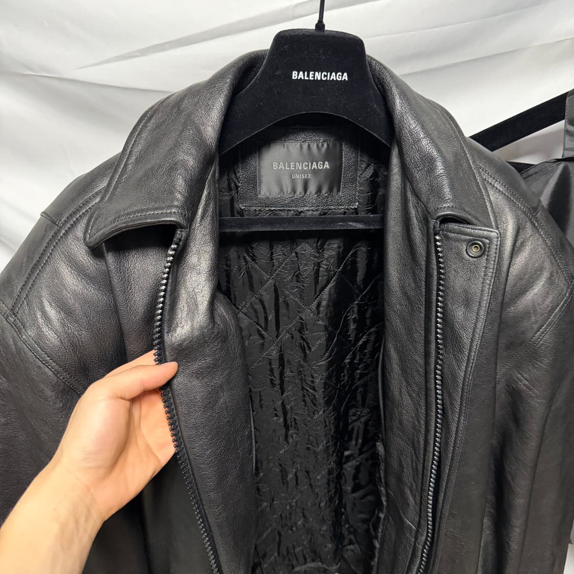 [S급/오버핏XS] 23FW 발렌시아가 택시 블루종 자켓 블랙 풀구성 상품이미지5