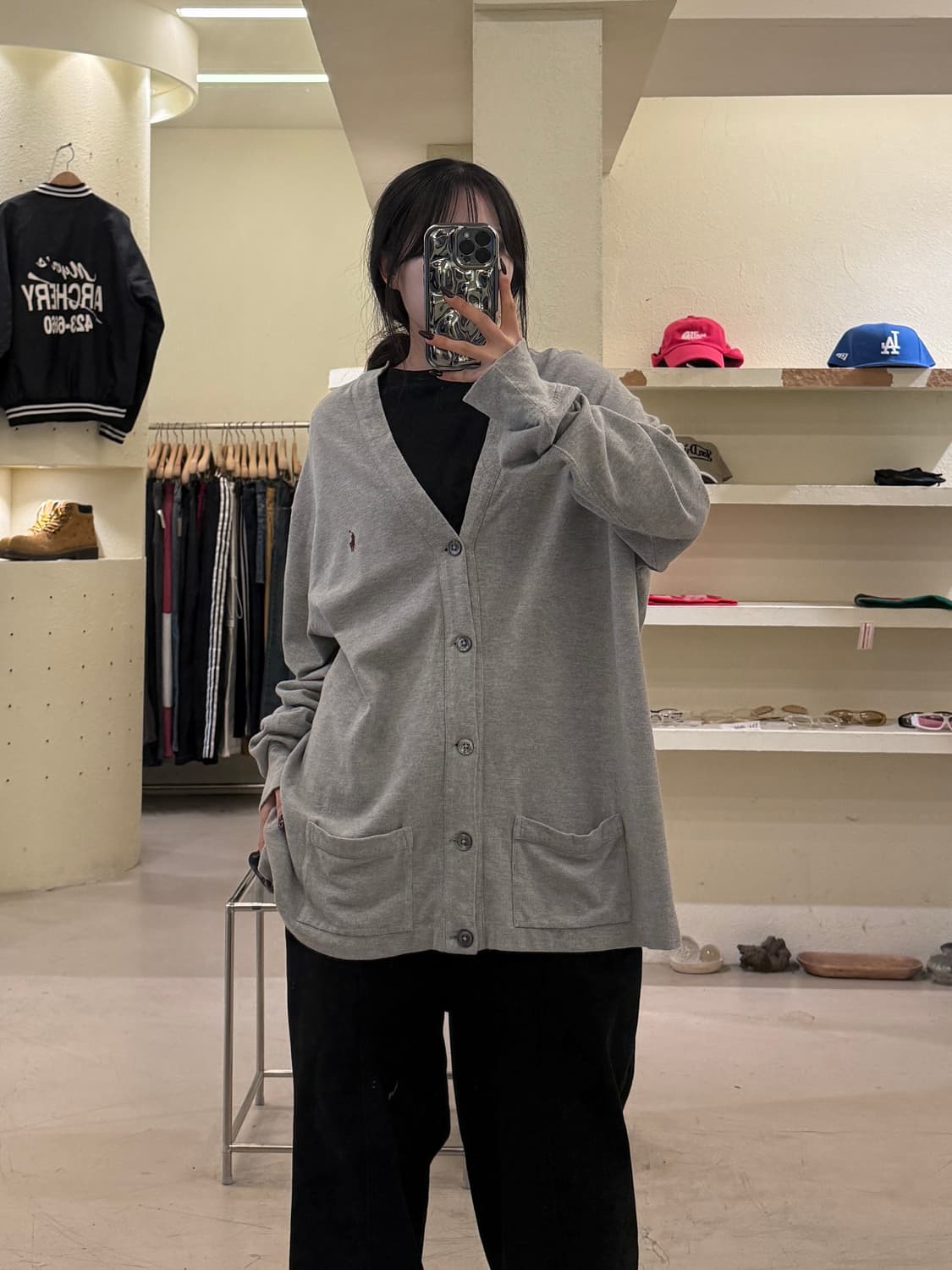 폴로 랄프로렌 포니 가디건 그레이 U1533 상품이미지1