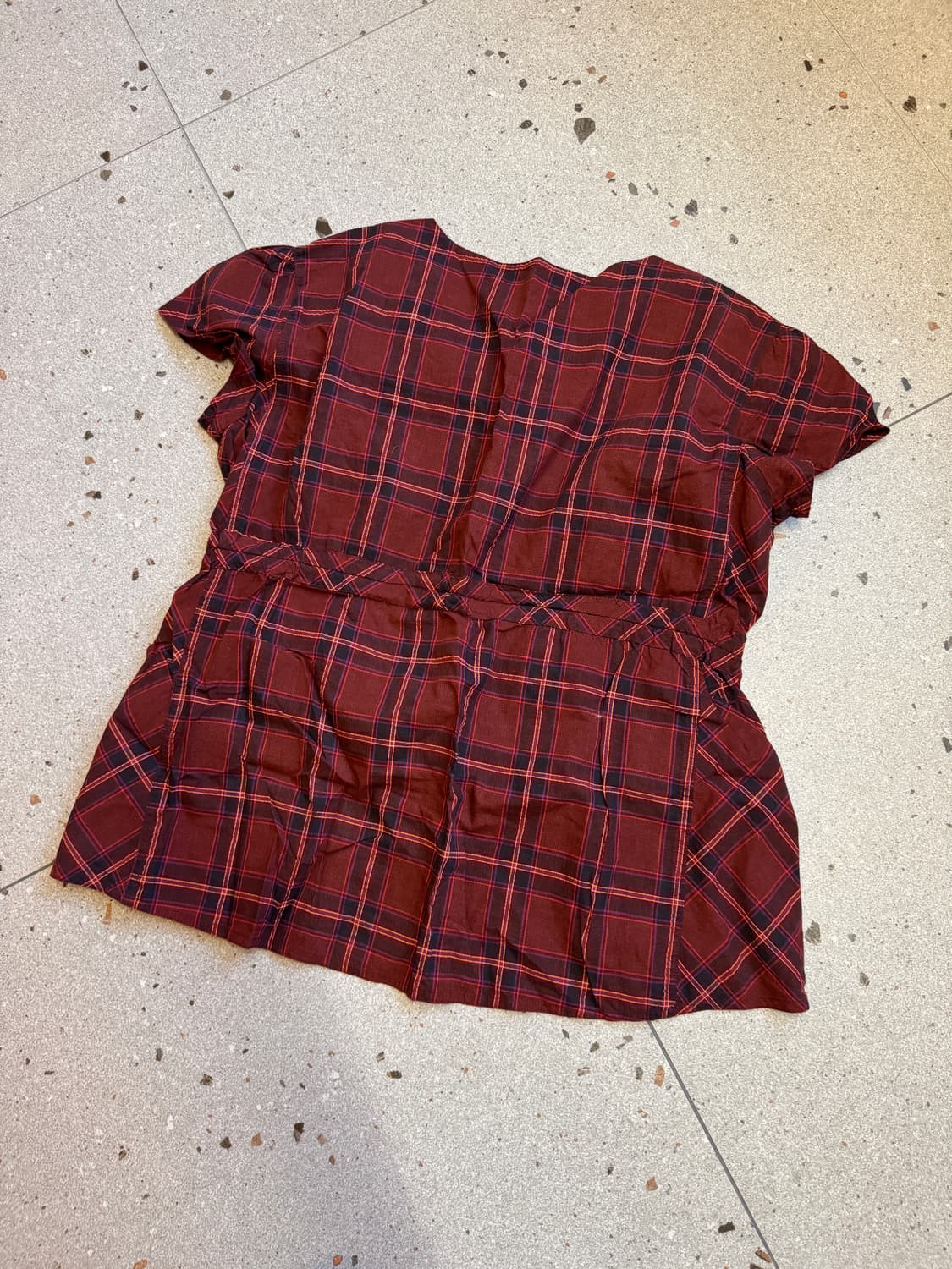 Gyeong 체크 블라우스 상품이미지4