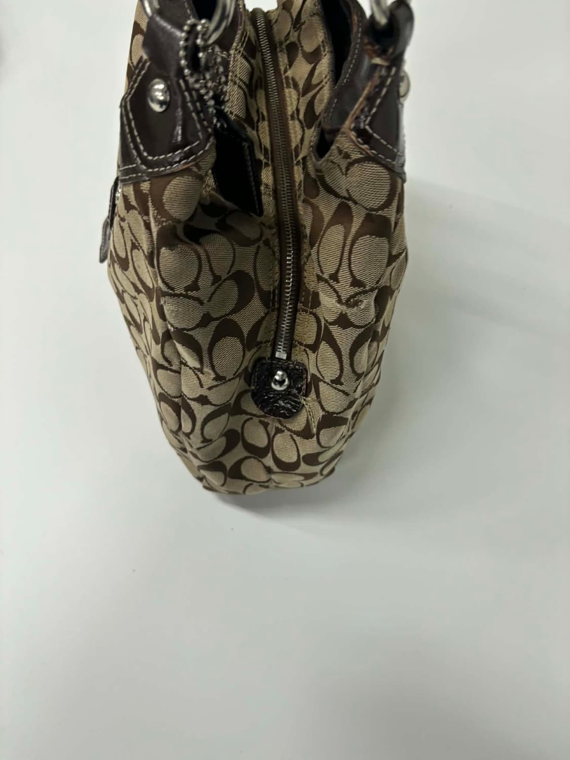 코치 빅버클 시그니처 캔버스 호보 숄더백 토트백 상품이미지4