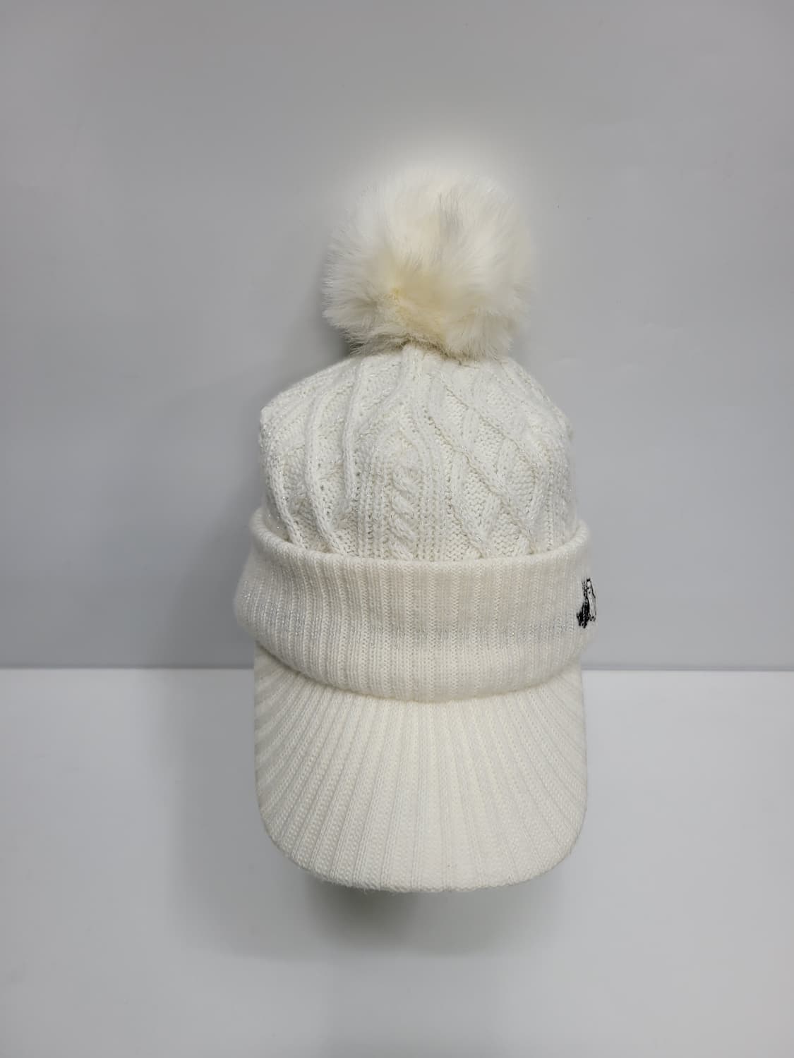 블랙앤화이트 울 니트 골프 모자 / FREE  상품이미지3