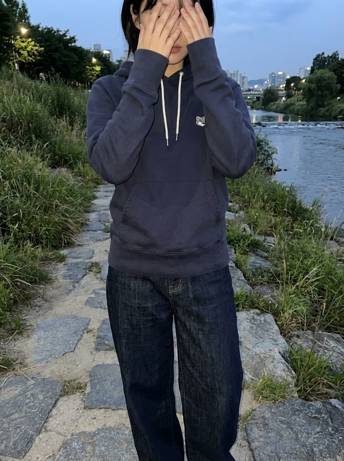 메종 키츠네 폭스 패치 후드티 상품이미지1