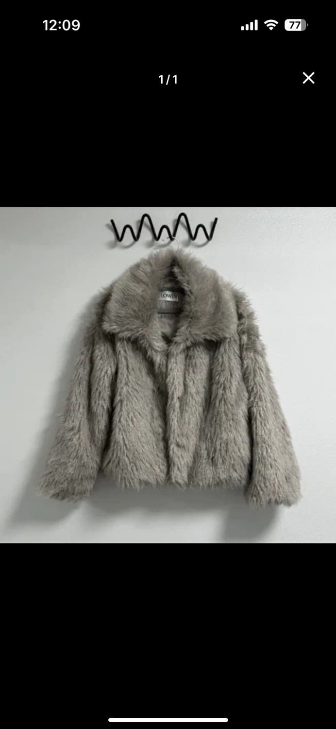 Weeny 그레이 퍼 자켓 코트 상품이미지4