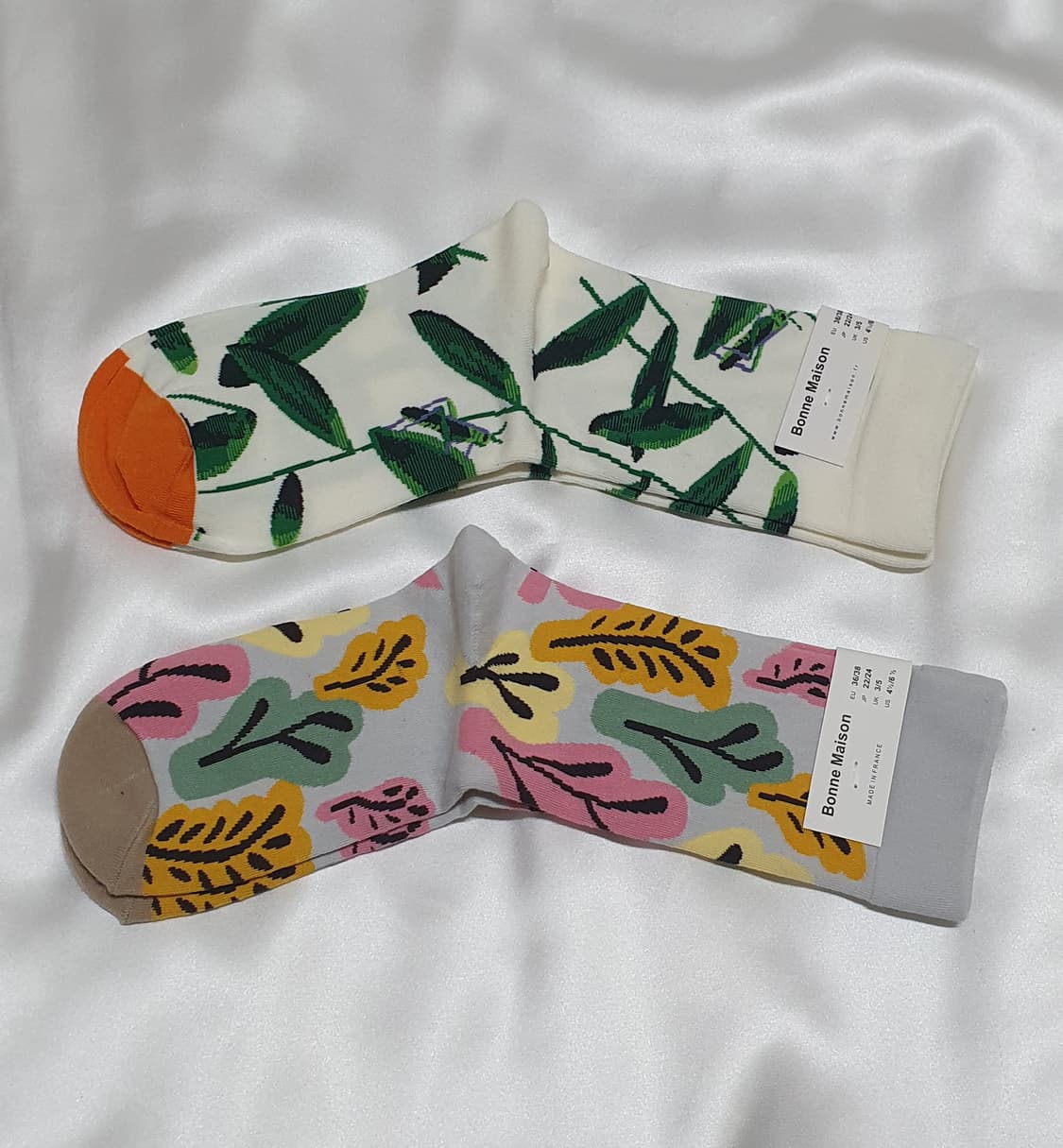 라이트그레이 크림베이지 Bonne Maison 본메종 양말  상품이미지1