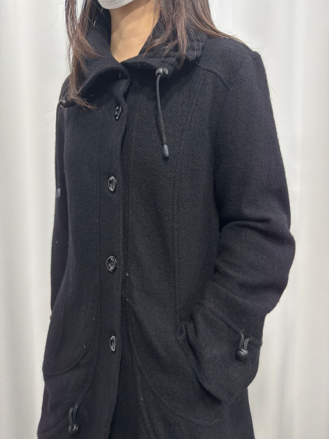 string detail button coat 상품이미지5