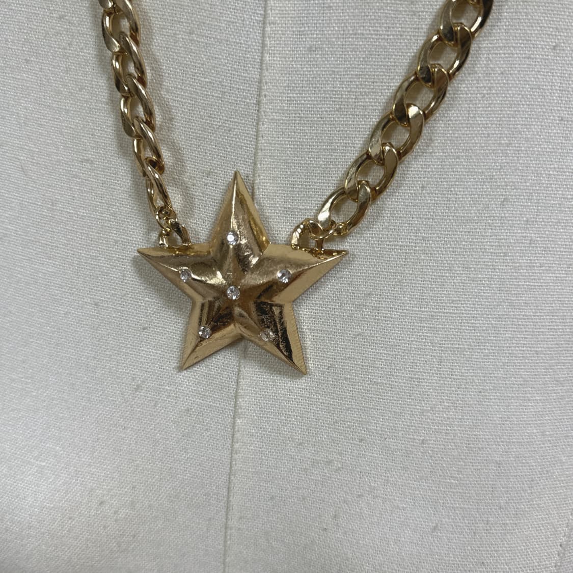 빈티지 메탈 오가별 쿠바체인 목걸이 상품이미지2
